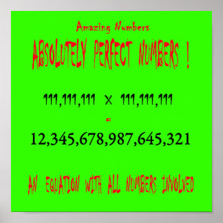 Perfect Numbers Poster