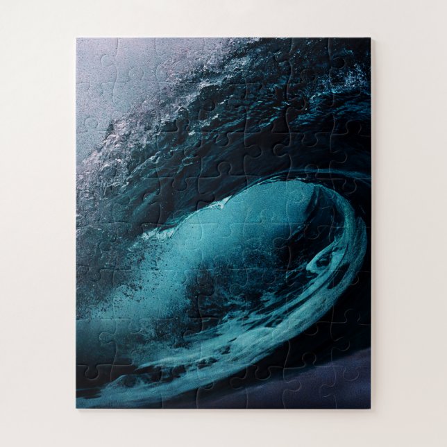 Perfect Ocean Wave Tunnel Jigsaw Puzzle (Vertical)