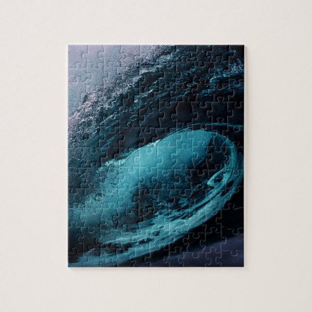 Perfect Ocean Wave Tunnel Jigsaw Puzzle (Vertical)