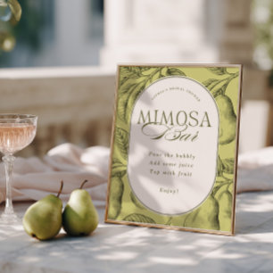 Perfect Pair Bridal Shower Mimosa Bar Poster