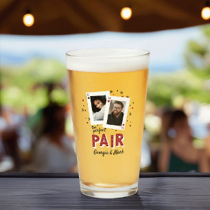 Perfect Pair Casino Theme Couples Photo Favour Glass