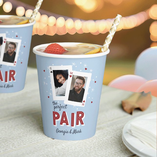 Perfect Pair Casino Theme Couples Photo Paper Cups (Creator Uploaded)