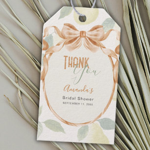 Perfect Pair Pear Retro Bridal Shower Thank You Gift Tags