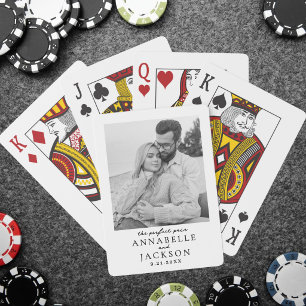 Perfect Pair Simple Couple Photo Playing Cards