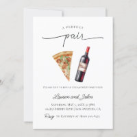 Perfect Pair Wine Pizza Engagement Party Shower