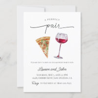 Perfect Pair Wine Pizza Engagement Party Shower