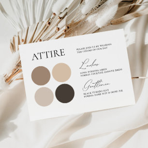 Perfect Pale Wedding Colour Palette Card