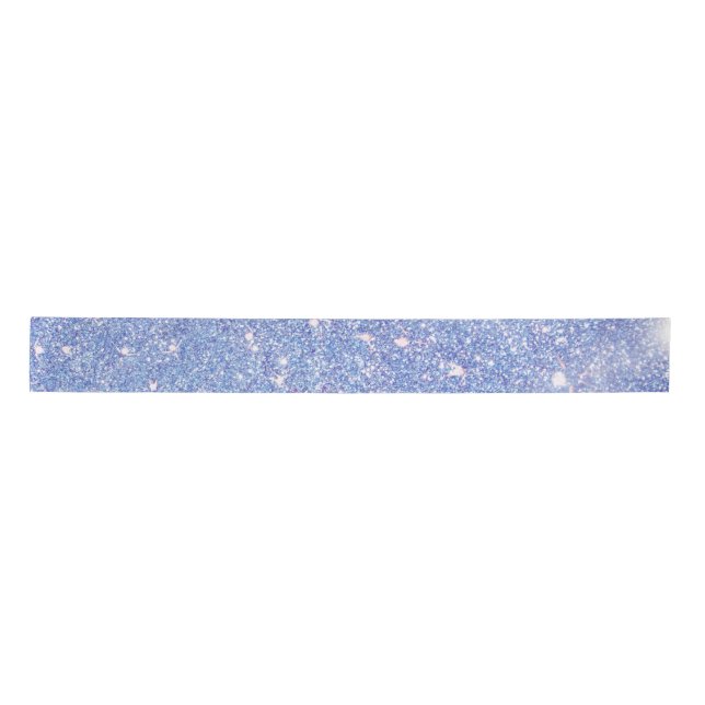 Perfect Paradise Sky Blue Sparkle Glitter Satin Ribbon (Front)
