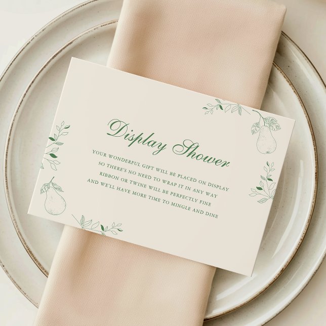 Perfect Pear Display Shower Bridal Shower Enclosure Card (Creator Uploaded)