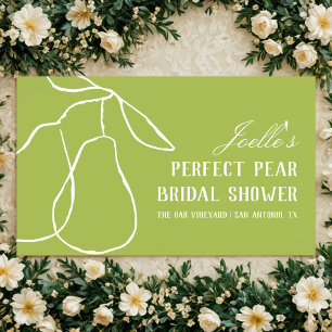 Perfect Pear Elegant Bridal Shower Banner Poster