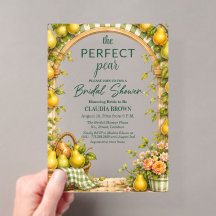 Perfect Pear Green Gingham Bridal Shower 