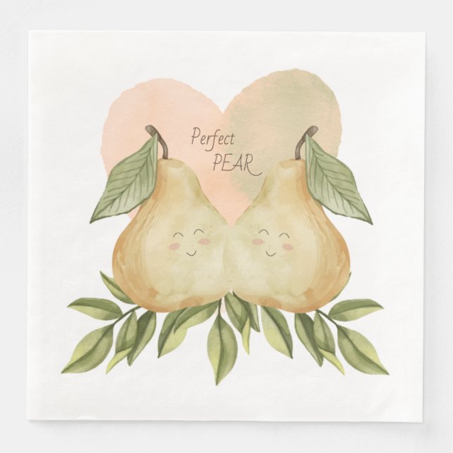 Perfect Pear Paper Napkin (Front)