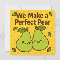 Perfect Pear Pun Greeting Card