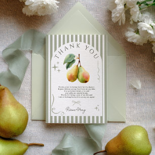 Perfect Pear Retro Old Money Pair Bridal Shower Thank You Card