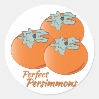 Perfect Persimmons Classic Round Sticker