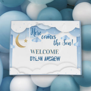 Perfect Personalised baby boy Large Gift Bag