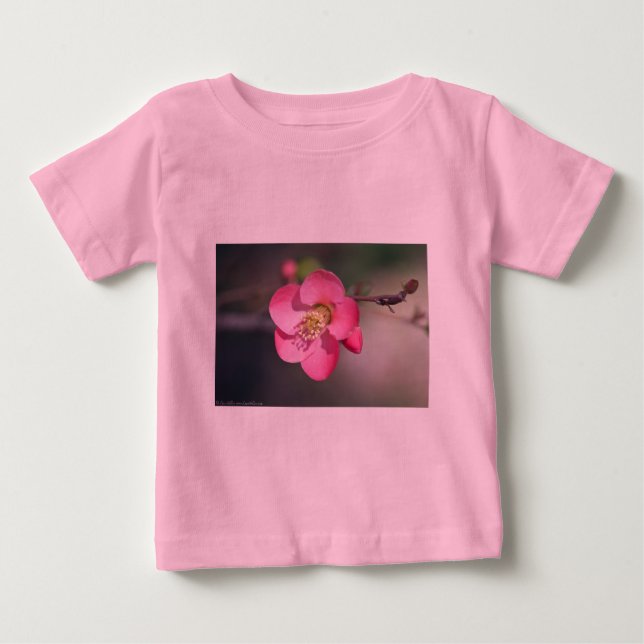 Perfect Pink Flowering Quince Baby T-Shirt (Front)