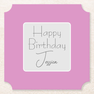 Perfect Pink Paper Coaster