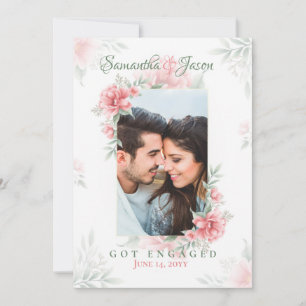 Perfect Pink Photo Engagement Announcement