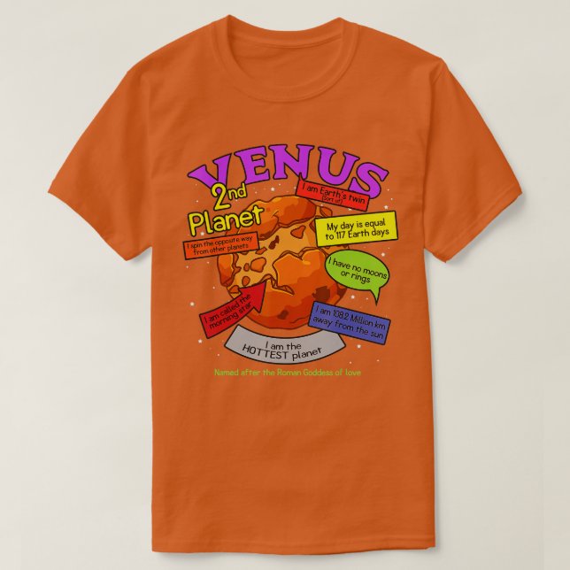 Perfect Planets eachers s  Venus for Solar System  T-Shirt (Design Front)