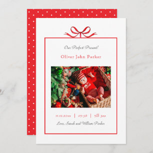 Perfect present Christmas Holiday Birth Announcement