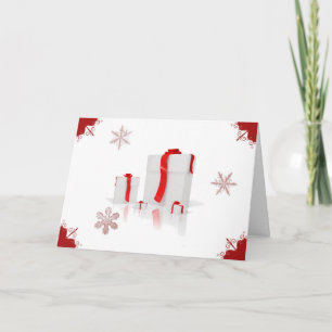 Perfect Presents on White Background Holiday Card