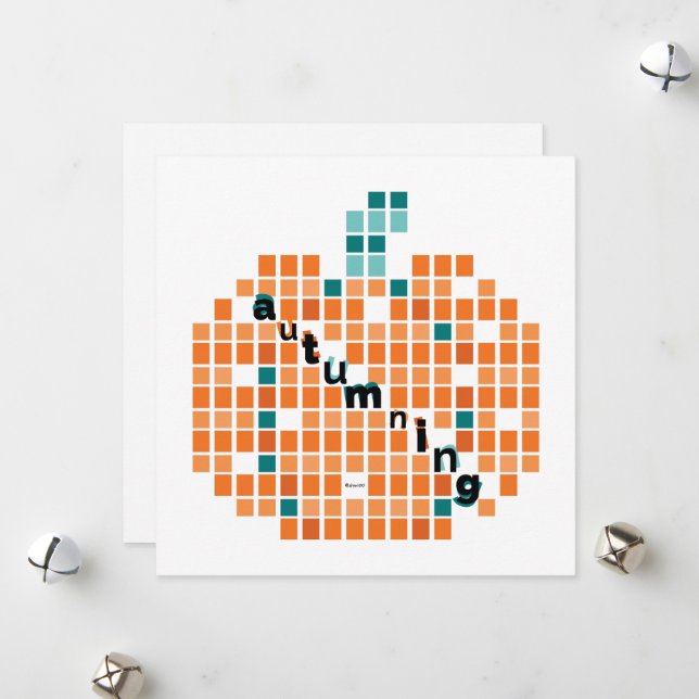 Perfect Pumpkins = Autumning Holiday Card (Front/Back In Situ)