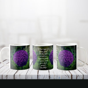 Perfect Purple Allium Flower Motivational Quote Coffee Mug