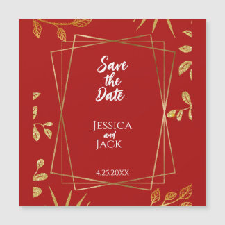 Perfect Red Save the Date Magnet Invitation