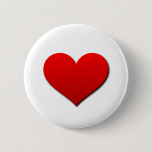 Perfect Red Valentine Heart 6 Cm Round Badge