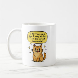 Perfect Roommate Cat  Coffee Mug