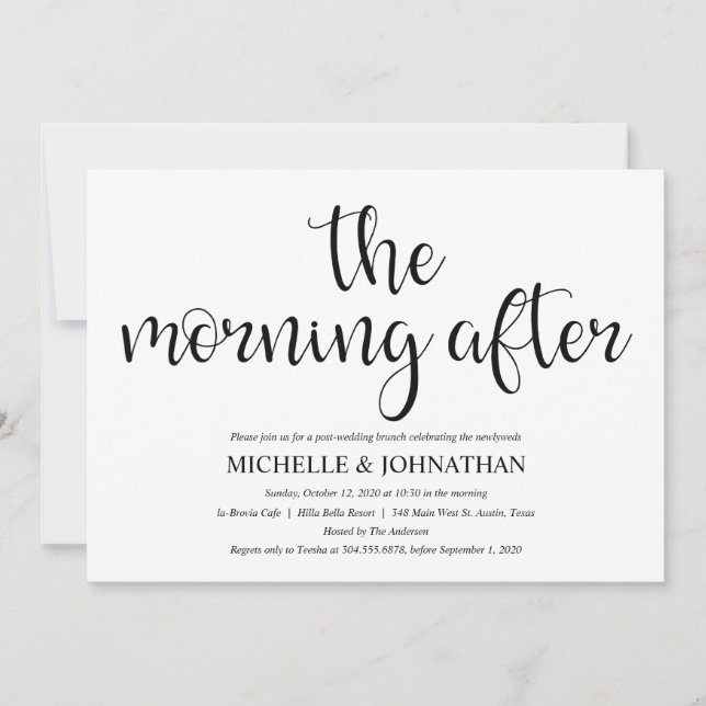 Perfect Rustic Post Wedding Brunch Invites (Front)