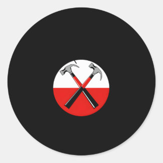 Perfect S Two Hammers Cross Each Other For Classic Round Sticker