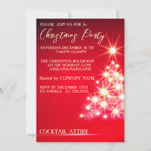 Perfect, Shine Christmas Tree Invitation