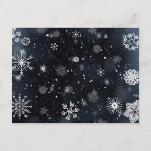 Perfect Snowflakes for the Christmas Holiday Postcard