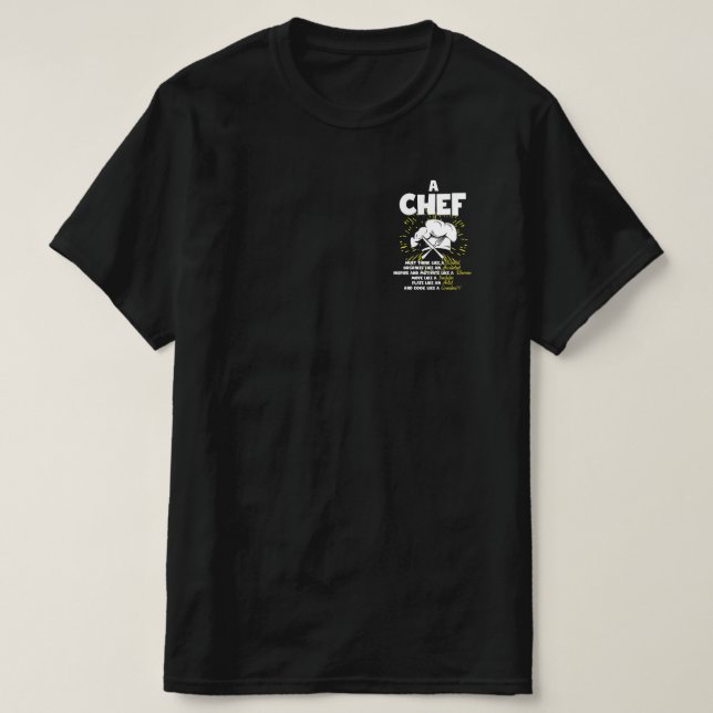 Perfect Statement Chef For Any Cooking Connoisseur T-Shirt (Design Front)