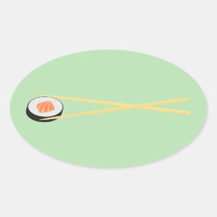 Perfect Sushi I Oval Sticker