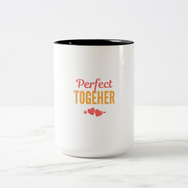 Perfect Together: Uniting Style and Comfort in One Two-Tone Coffee Mug (Center)