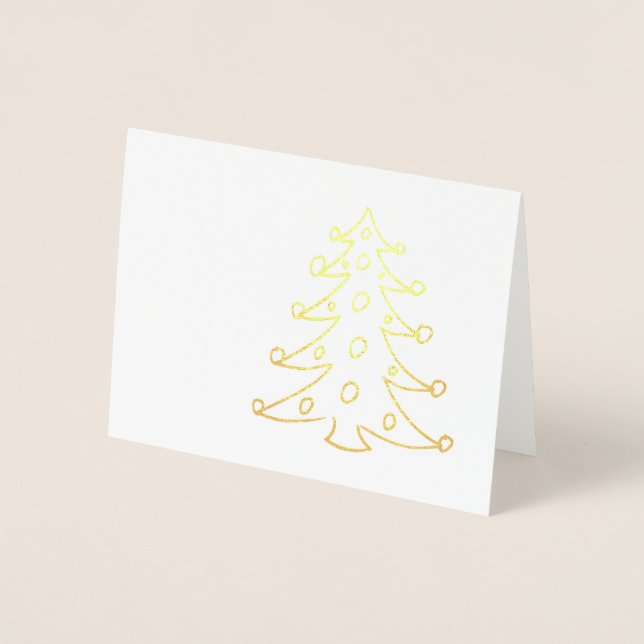 PERFECT TREE Holiday Card Gold (Front)