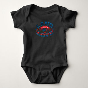 Perfect USA Lover Design America Flag Baby Bodysuit
