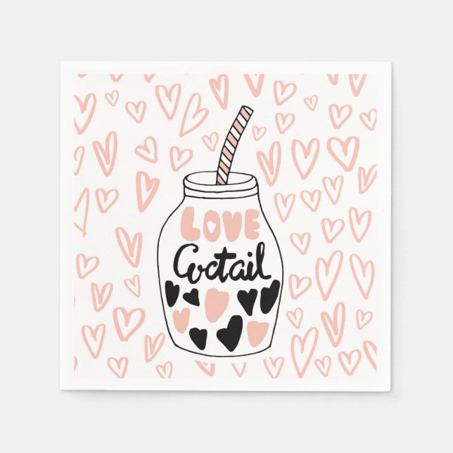 Perfect Valentines Cocktail Napkin (Front)
