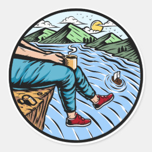 perfect view classic round sticker