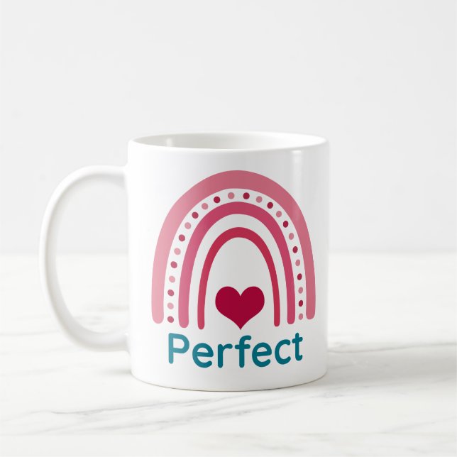Perfect Viva Magenta Boho Rainbow Coffee Mug (Left)