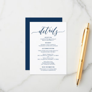 Perfect Wedding Details Enclosure Card