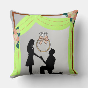 Perfect wedding gift pillow, Romantic pillow. Cushion