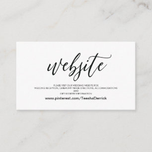 Perfect Wedding Website Details Enclosure Card