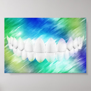 Perfect White Teeth Dentist Orthodontist Poster