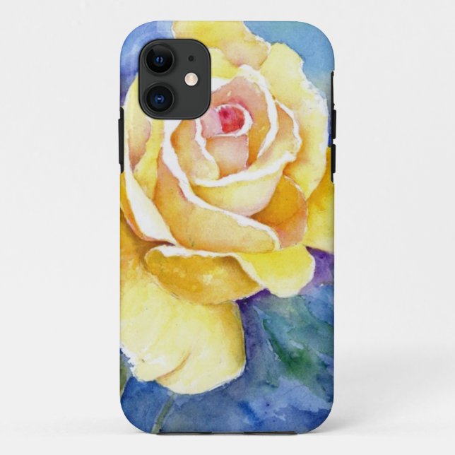 Perfect Yellow Rose in Watercolor Case-Mate iPhone Case (Back)