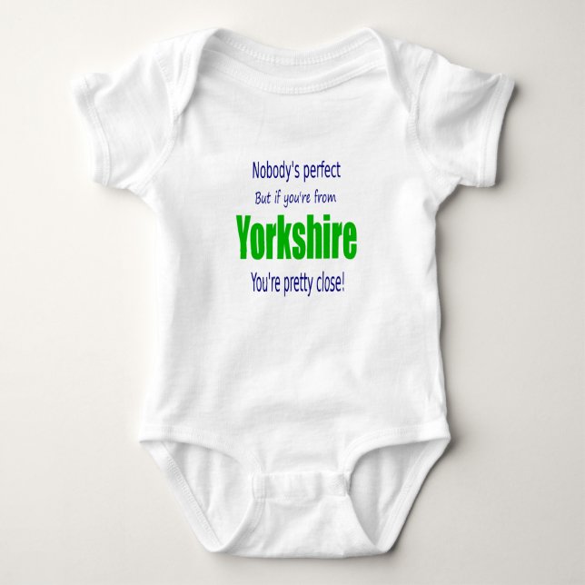 Perfect Yorkshire Baby Bodysuit (Front)