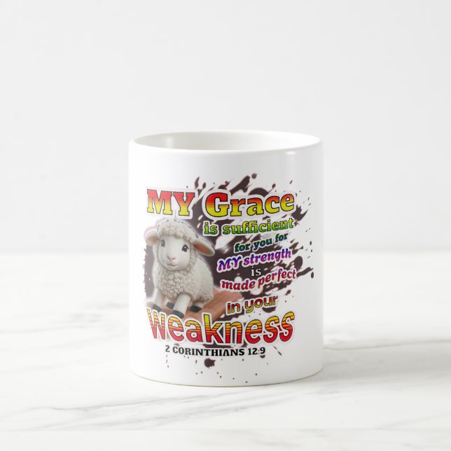 Perfected in weakness coffee mug (Center)